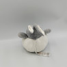 Doudou lapin boule gris blanc laine VERTBAUDET