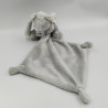 Doudou lapin gris blanc étoiles mouchoir VERTBAUDET