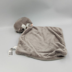 Doudou hamster mouchoir gris blanc ZEEMAN