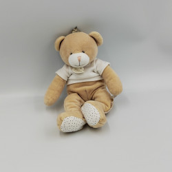 Doudou et compagnie ours beige blanc petit roi Lovely bear