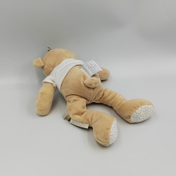 Doudou et compagnie ours beige blanc petit roi Lovely bear
