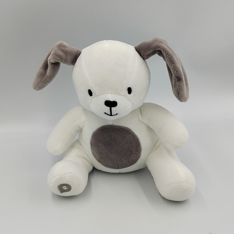 Doudou lapin blanc gris PREMAMAN