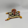 Doudou plat renard marron jaune rayé vert SIGIKID