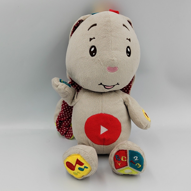 Peluche interactive léo mon lapin d'apprentissage AUCHAN