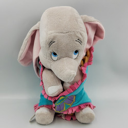 Doudou éléphant Dumbo mouchoir couverture jaune bleu rose DISNEY BABIES