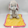 Doudou éléphant Dumbo mouchoir couverture jaune bleu rose DISNEY BABIES