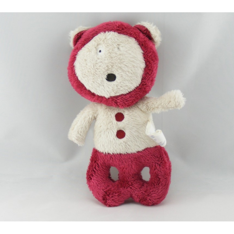 Doudou singe ours marron bleu OBAIBI