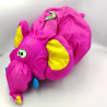 Peluche géante Puffalump éléphant rose fluo FISHER PRICE 1994