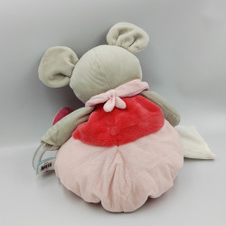 Doudou pantin super activités souris grise rose rouge BABY NAT