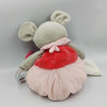 Doudou pantin super activités souris grise rose rouge BABY NAT