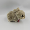 Peluche lapin gris blanc TRUDI