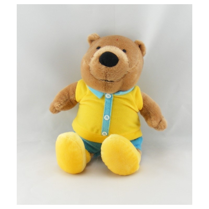 Doudou ours pull bleu pantalon rouge CONFORAMA