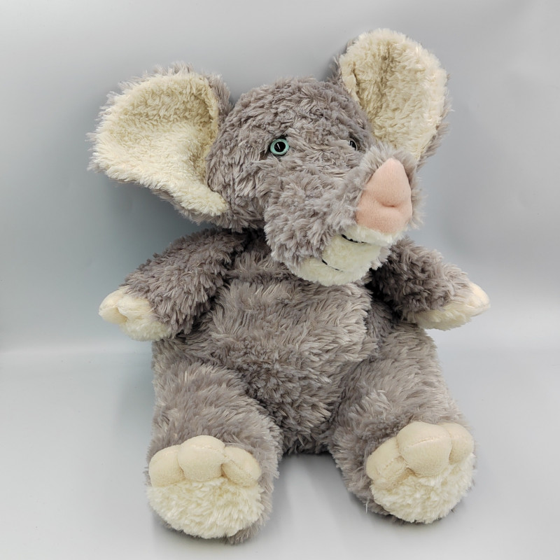 Peluche éléphant gris blanc TRUDI