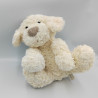 Doudou peluche chien blanc écru MONOPRIX