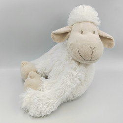 Doudou peluche mouton blanc beige scratch BUT