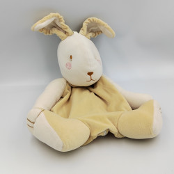 Doudou range pyjama lapin beige blanc SUCRE D'ORGE