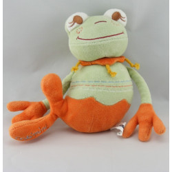 Doudou grenouille verte couronne reine CATIMINI