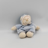 DOUDOU OURS ÉCRU PYJAMA BLEU JOLLYBABY