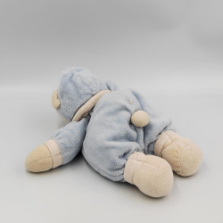 DOUDOU OURS ÉCRU PYJAMA BLEU JOLLYBABY