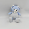 Doudou lapin bleu blanc MES PETITS CAILLOUX CMP