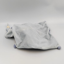 Doudou plat ours Léo bleu jaune DOUDOU ET COMPAGNIE