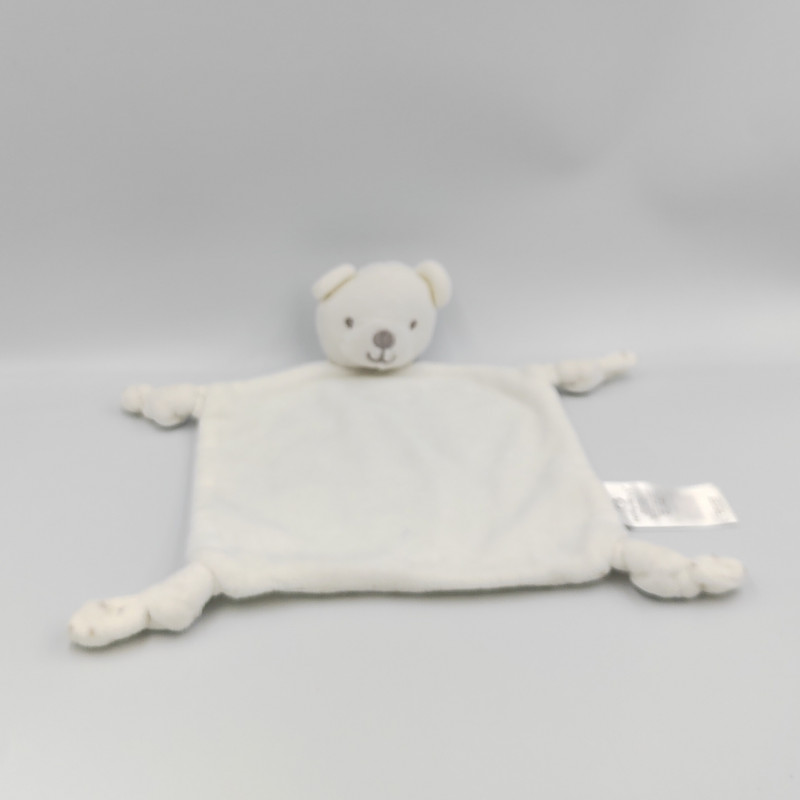 Doudou plat ours blanc étoiles grises PRIMARK EARLY DAYS