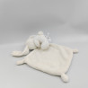 Doudou lapin blanc mouchoir VERTBAUDET