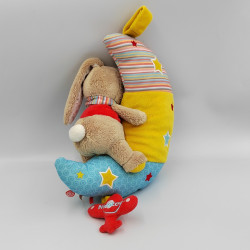 Doudou musical lune lapin beige jaune bleu rouge SIMBA TOYS NICOTOY