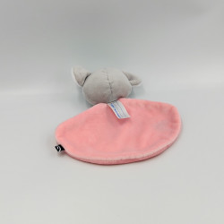 Doudou plat koala gris rose feuilles SUCRE D'ORGE