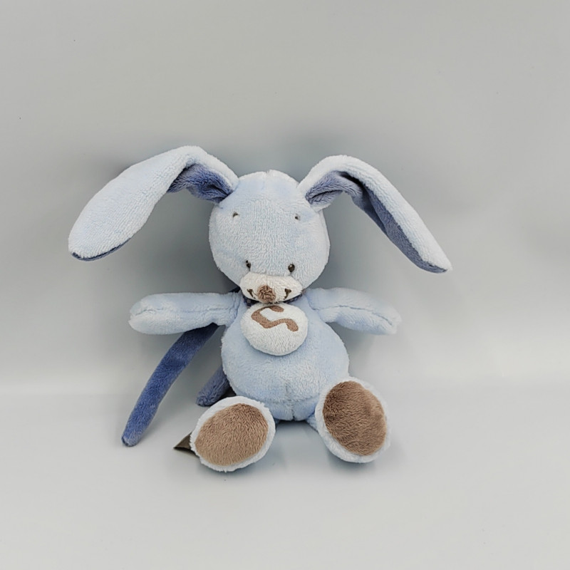 Doudou musical lapin bleu Bibou NATTOU