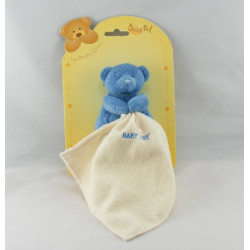Doudou plat ours bleu mouchoir Baby nat 