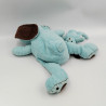 Doudou lapin bleu marron avec bébé CIAD
