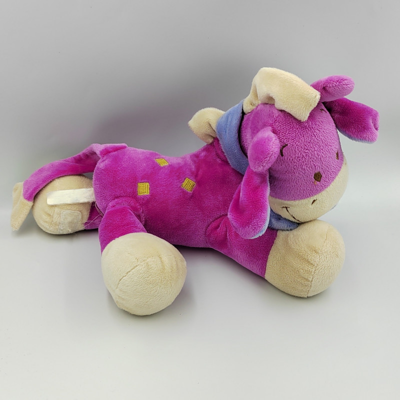 Doudou girafe rose bleu beige ?�charpe