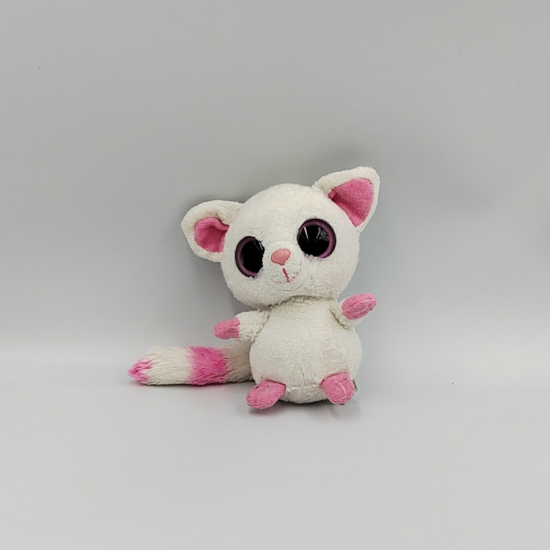 Doudou peluche YOOHOO raton écureuil rose blanc
