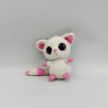 Doudou peluche YOOHOO raton écureuil rose blanc