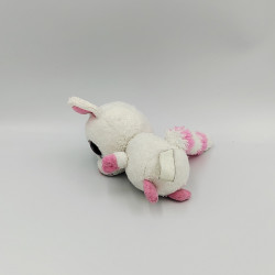Doudou peluche YOOHOO raton écureuil rose blanc