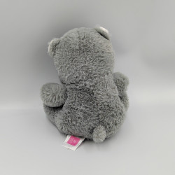 Doudou peluche hippopotame gris bleu FRANCOISE SAGET