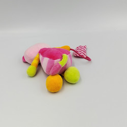 Mini doudou chat rose vert BABYSUN