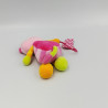 Mini doudou chat rose vert BABYSUN