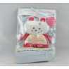 Doudou hochet lapin rouge blanc SUCRE D'ORGE 