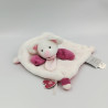 Doudou et compagnie plat souris blanc rose MELI MELO