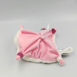 Doudou et compagnie plat souris blanc rose MELI MELO