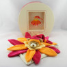 Doudou et compagnie collector ours plat fleur rouge orange NEUF
