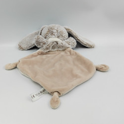 Doudou plat lapin beige blanc nuage étoiles SIMBA TOYS NICOTOY