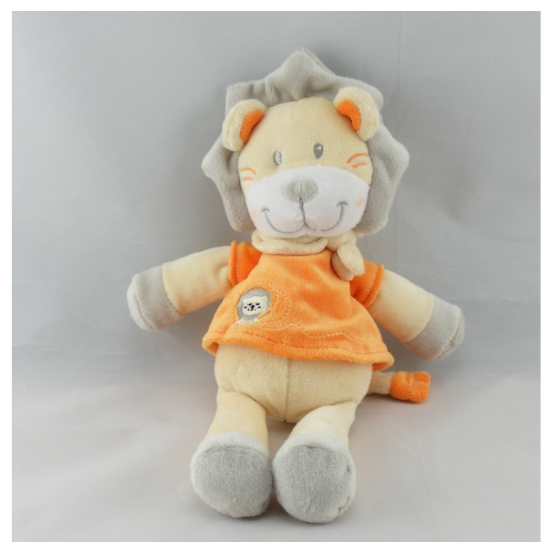 Doudou lion jaune orange KIABI KITCHOUN