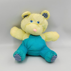 Peluche Puffalump ours jaune salopette bleu