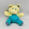 Peluche Puffalump ours jaune salopette bleu
