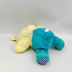 Peluche Puffalump ours jaune salopette bleu