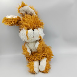 Ancienne peluche lapin marron blanc NOUNOURS