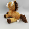 Doudou peluche cheval beige marron MAX & SAX